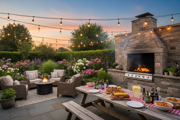 BBQ Backyard Ideas: Layouts, Wood-Fired Setups + Firewood Guide