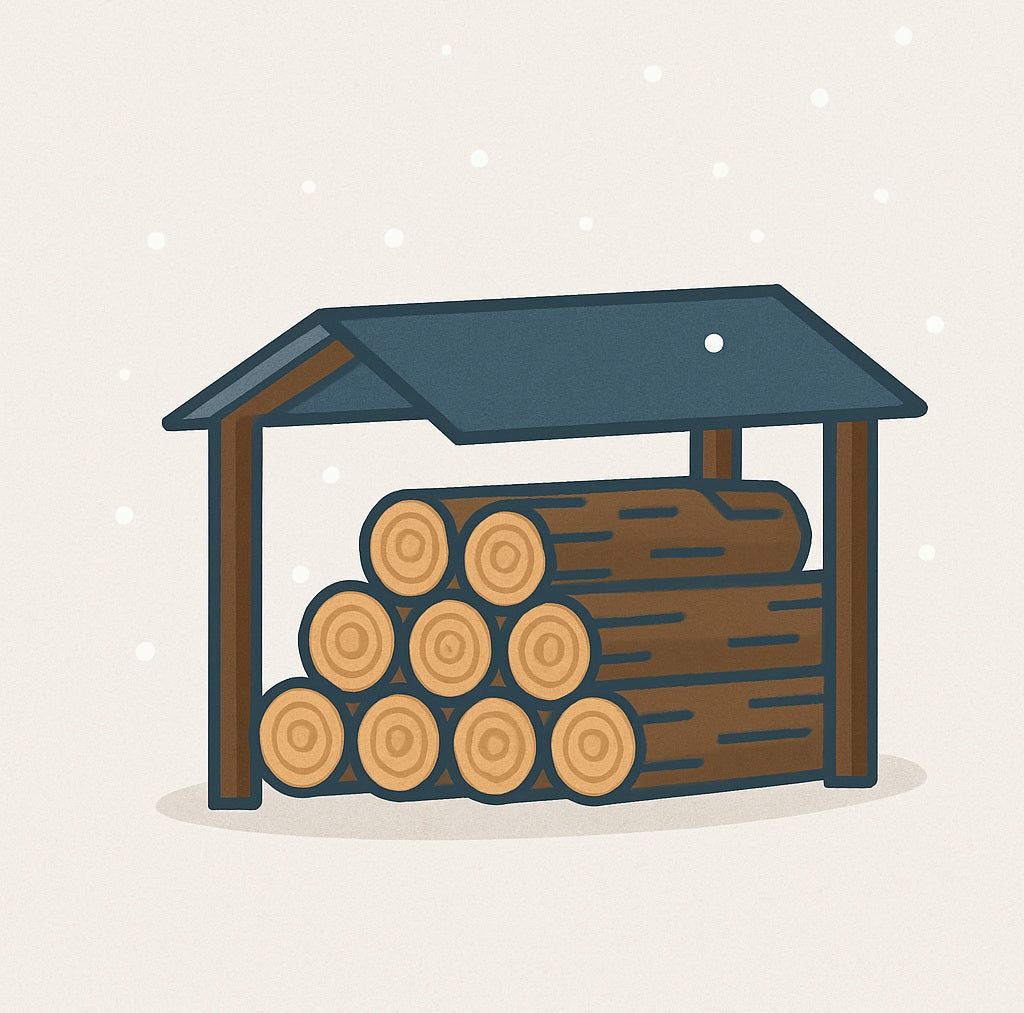 Store firewood outside in winter