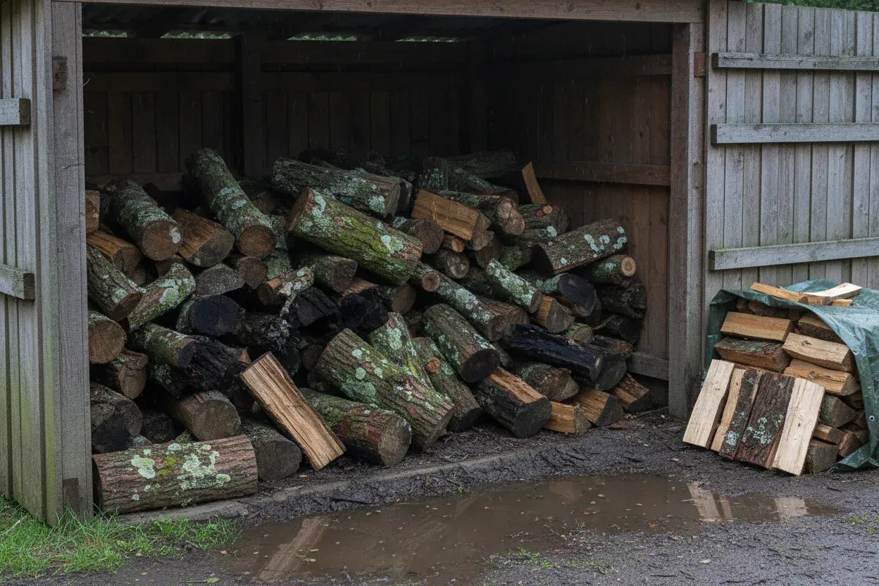 how to dry out wet firewood fast