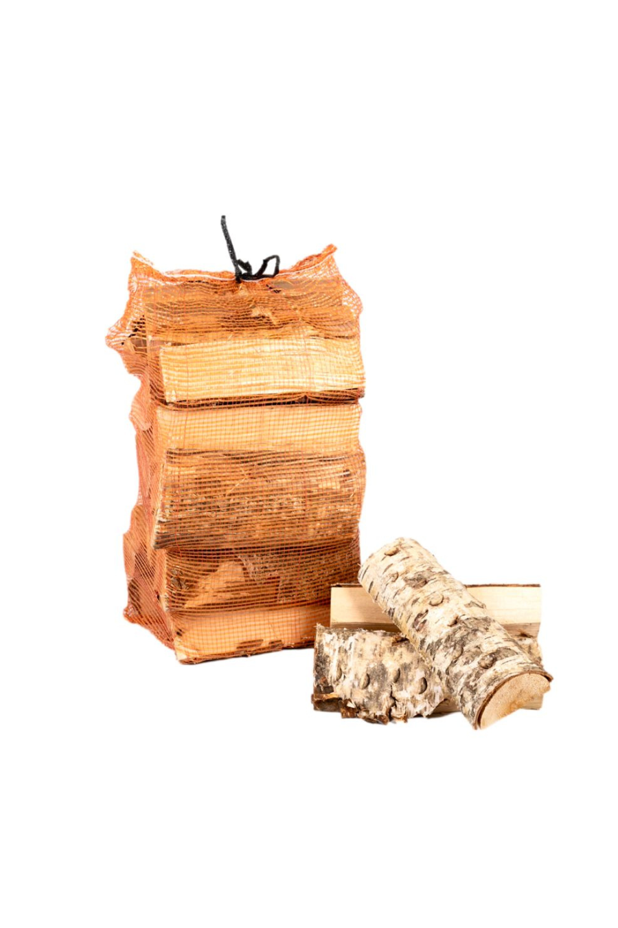 Kiln-Dried Birch Logs — Net Bags