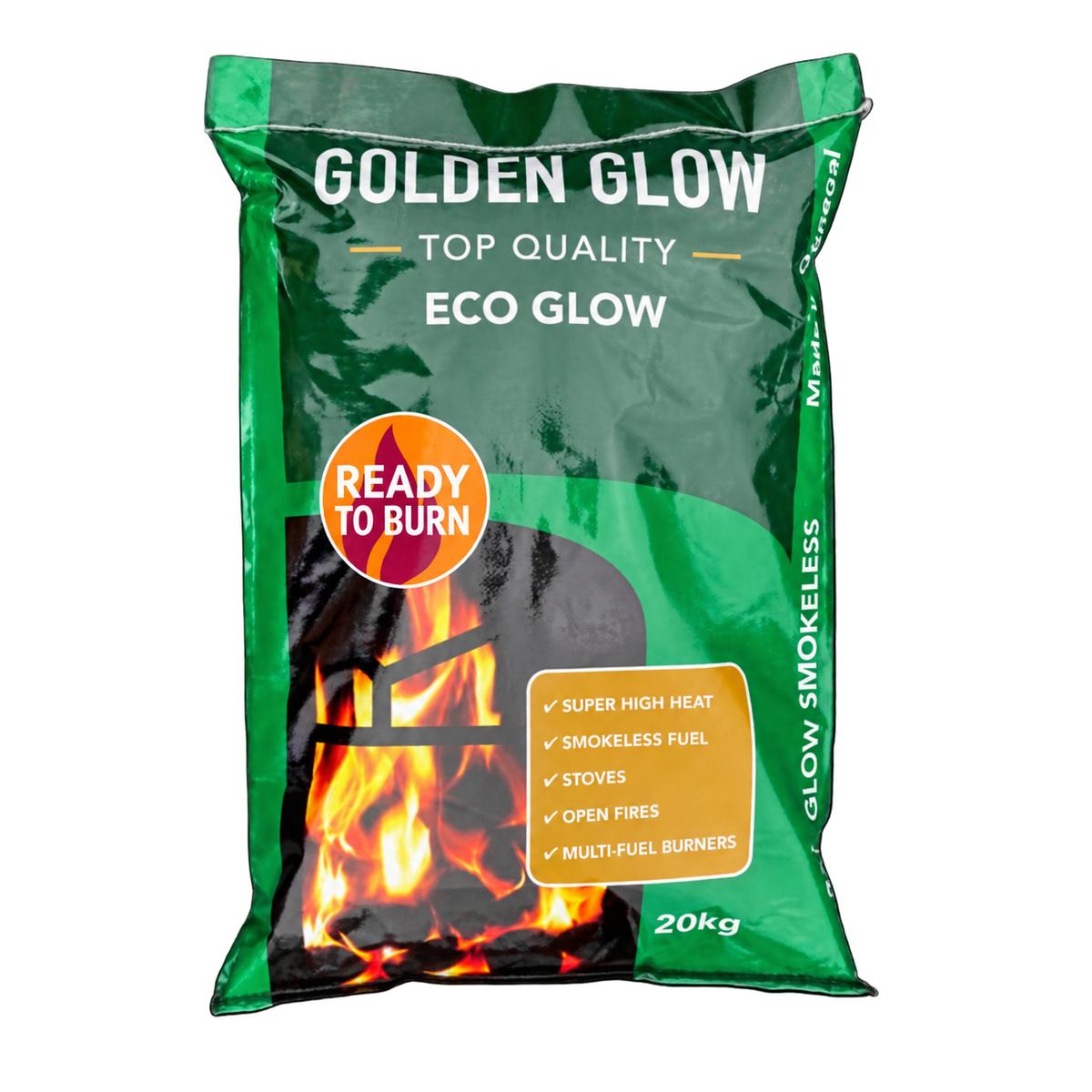 Golden Glow  Briquettes - Premium Smokeless Coal  Briquettes